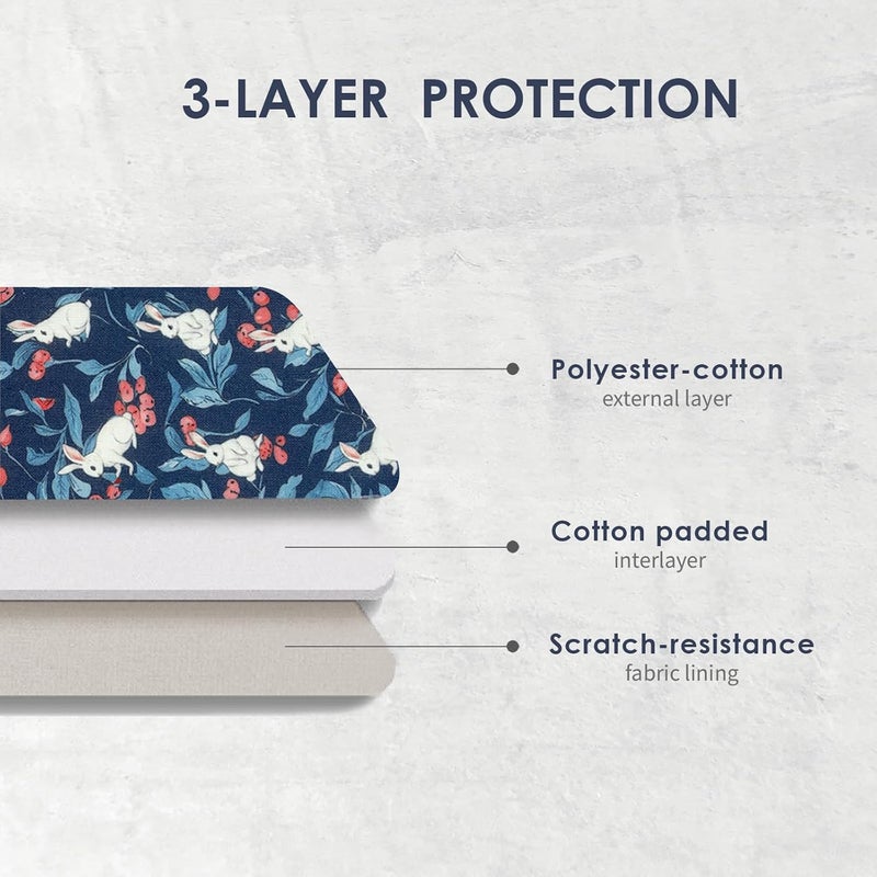 Clezolraa 6-7 inch Kindle Sleeve Pouch for 6.8"-7" Kindle Paperwhite 2024, 6" Kindle 2024/2022, Colorsoft, Oasis, Cotton-Padded Envelope Sleeve Case with Stylish Printed for Most E-Readers, Blue - Image 3